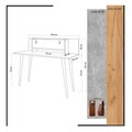 Birou, Mod Design, Soojin, 120x107x60 cm, PAL, Stejar / Alb