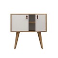 Consola, Mod Design, Rebecca, 80x80x40 cm, PAL, Stejar / Alb