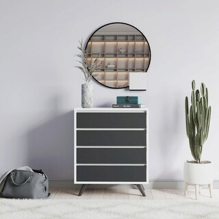 70x86x40 cm, Alb;Antracit