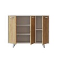 Dulap multifunctional, Mod Design, Piffa, 100x82x35 cm, PAL, Stejar / Alb