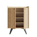 Dulap multifunctional, Mod Design, Seul, 70x40x91 cm, PAL, Stejar / Negru