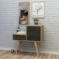 Cuier de perete, Mod Design, Janna, PAL, Stejar / Gri închis