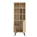 Corp biblioteca, Mod Design, Kiato, 60x170x30 cm, PAL, Stejar