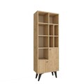 Corp biblioteca, Mod Design, Kiato, 60x170x30 cm, PAL, Stejar