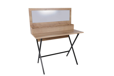 Masa de machiaj, Mod Design, Soona, 100x50x124 cm, PAL, Stejar / Negru