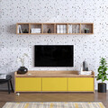 Comoda TV, Mod Design, AVAN, Stejar / Galben