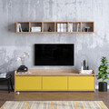 Comoda TV, Mod Design, AVAN, PAL, Stejar / Galben