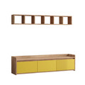 Comoda TV, Mod Design, AVAN, PAL, Stejar / Galben