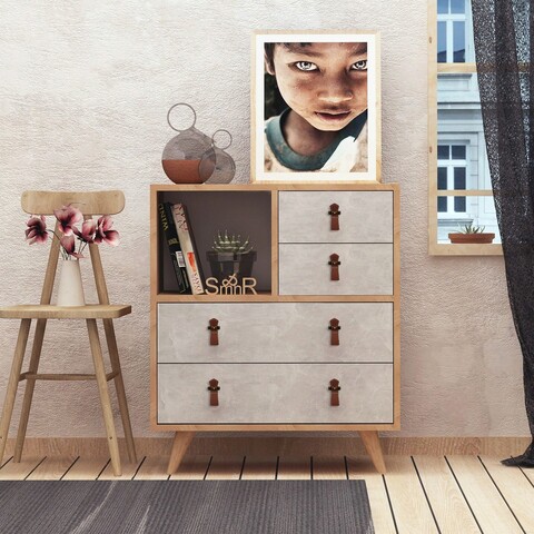 Dulap, Mod Design, Witlof, 70x88 cm, PAL, Stejar / Alb