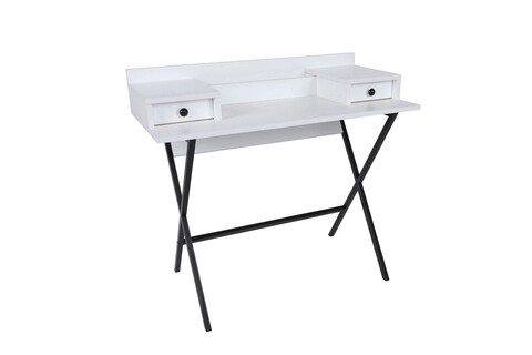 Masa de machiaj, Mod Design, Phuket, 100x50x89 cm, PAL, Alb/Negru