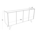 Consola, Mod Design, Pekin, 150x76x40 cm, PAL, Stejar