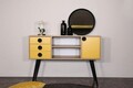 Consola, Mod Design, HAVANA, 120x80x40 cm, PAL, Stejar / Galben
