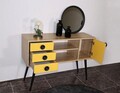 Consola, Mod Design, HAVANA, 120x80x40 cm, Stejar / Galben