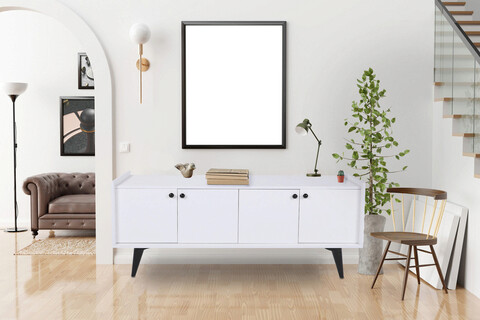 Consola, Mod Design, Lugano, 150x40x62 cm, PAL, Alb