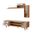 Comoda TV, Mod Design, Eleva, PAL, Stejar / Alb