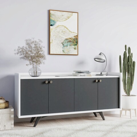 Consola, Mod Design, Bled, 150x75x40 cm, PAL, Antracit/Alb