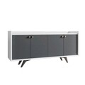 Consola, Mod Design, Bled, 150x75x40 cm, PAL, Antracit/Alb