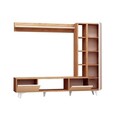 Comoda TV, Mod Design, Rambuty, PAL, Stejar / Alb