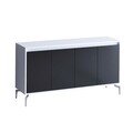 Consola, Mod Design, PEETA, 140x94x40 cm, PAL, Alb/Negru