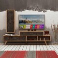 Comoda TV, Mod Design, Joseph, Stejar / Gri închis