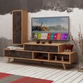 Comoda TV, Mod Design, Joseph, PAL, Stejar / Gri închis