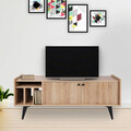 Comoda TV, Mod Design, Astana, 150x40x62 cm, PAL, Stejar / Negru