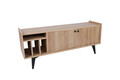 Comoda TV, Mod Design, Astana, 150x40x62 cm, PAL, Stejar / Negru