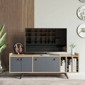 Comoda TV, Mod Design, Maribor, 150x40x62 cm, PAL, Antracit / Stejar