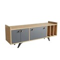 Comoda TV, Mod Design, Maribor, 150x40x62 cm, PAL, Antracit / Stejar