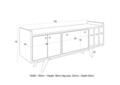 Comoda TV, Mod Design, Maribor, 150x40x62 cm, PAL, Antracit / Stejar