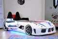 Pat pentru copii Car, Musvenus, Mnv3, 130x60x235 cm, PAL, Multicolor