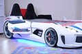 Pat pentru copii Car, Musvenus, Mnv3, 130x60x235 cm, PAL, Multicolor