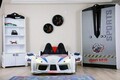 Pat pentru copii Car, Musvenus, Mnv3, 130x60x235 cm, PAL, Multicolor