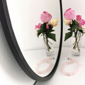 Oglinda decorativa, Neostill, Siyah Metal Çerçeve Yuvarlak Ayna A710, 60x60x2 cm, Metal, Negru