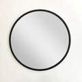 Oglinda decorativa, Neostill, Siyah Metal Çerçeve Yuvarlak Ayna A710, 60x60x2 cm, Metal, Negru