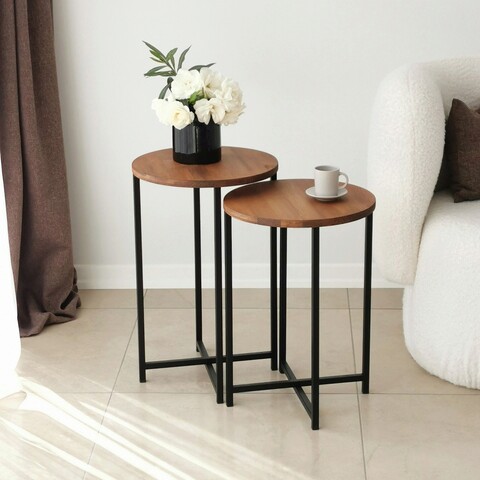 Masuta de cafea, Neostill, Neta Set, Lemn, Stejar