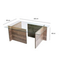 Masuta de cafea, Neostill, New Escape, 105x40x65 cm, Sticla temperata , Maro
