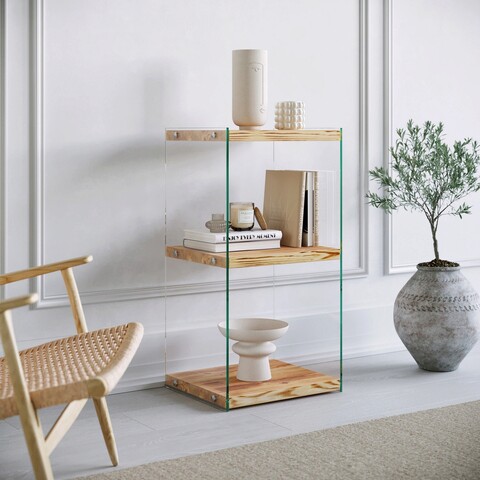 Corp biblioteca, Neostill, Niagara R302, 40x80x35 cm, Lemn, Stejar