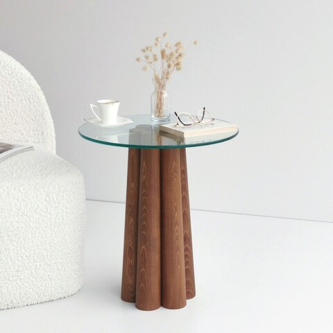 Masuta de cafea, Neostill, Pianeta, 45x50x50 cm, Lemn, Maro