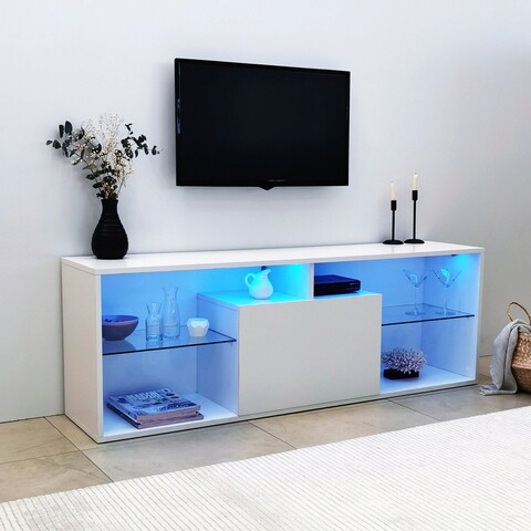 Comoda TV, Neostill, New York, 160x55x35 cm, Alb