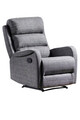 Fotoliu cu recliner, Niron, Comfort TV, 80x105x80 cm, Recliner cu mecanism manual, Gri