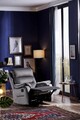 Fotoliu cu recliner, Niron, Trone TV, 80x105x80 cm, Recliner cu mecanism manual si rotatie la 360°, Gri