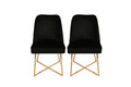 Set scaune 2 piese, Nmobb, Madrid 911 V2, Metal, Aur/Negru