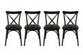 Set scaune 4 piese, Nmobb, Ekol 1331 V4, PAL, Negru