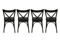 Set scaune 4 piese, Nmobb, Ekol 1331 V4, PAL, Negru