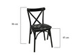 Set scaune 4 piese, Nmobb, Ekol 1331 V4, PAL, Negru