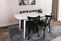 Masa extensibila, Nmobb, Retro 1193, 130x75x80 cm, MDF , Alb